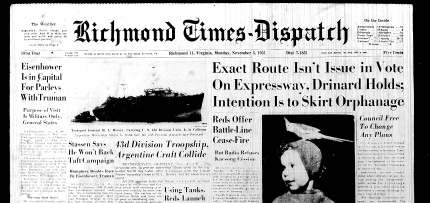 Nov. 5, 1951 Front page headline